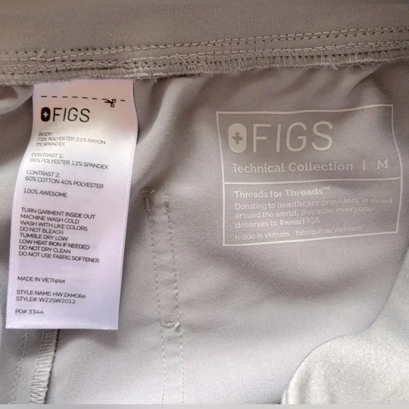 FIGS • Cement LIMITED EDITION • M • High Waisted Zamora Joggers - Picture 5 of 8